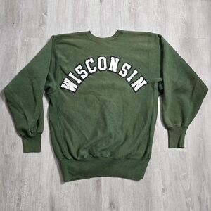 Champion Green Wisconsin Sweatshirt